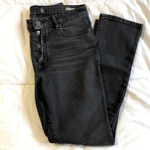 Calvin Klein high rise straight leg jeans